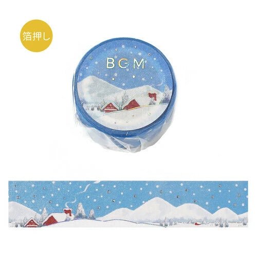 Washi Masking Tape Japonais BGM | Champs de Neige - BGM - millenotes