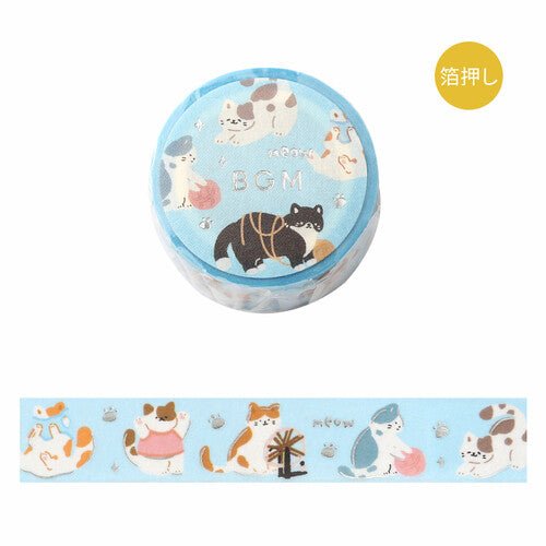 Washi Masking Tape Japonais BGM | Miaou - BGM - millenotes