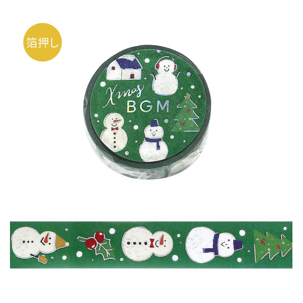 Washi Masking Tape Japonais BGM | Xmas | Bonhomme de Neige - BGM - millenotes