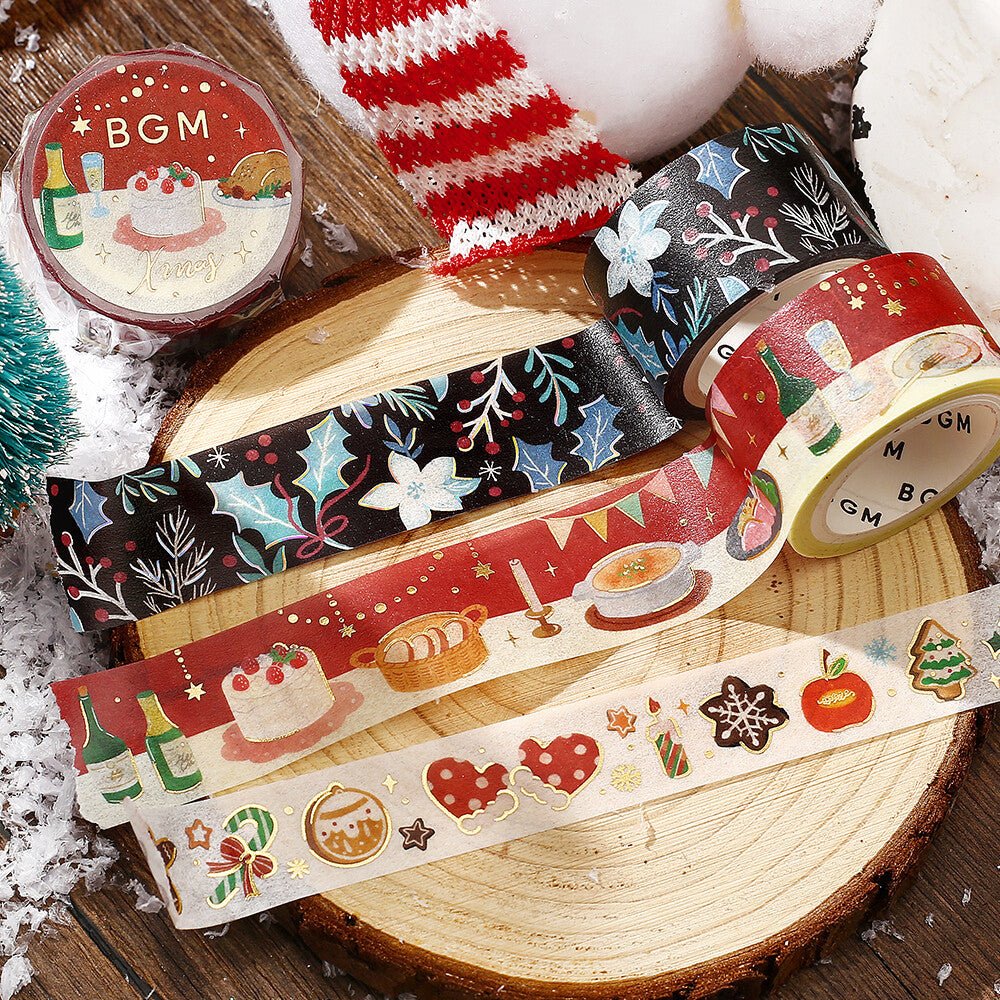 Washi Masking Tape Japonais BGM | Xmas | Dîner de Fête - BGM - millenotes