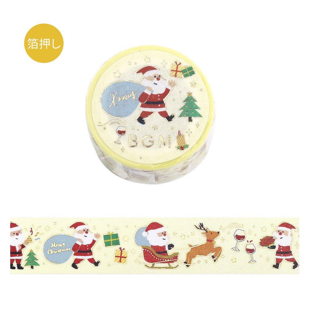 Washi Masking Tape Japonais BGM | Xmas | Santa's coming - BGM - millenotes
