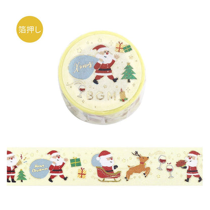 Washi Masking Tape Japonais BGM | Xmas | Santa's coming - BGM - millenotes