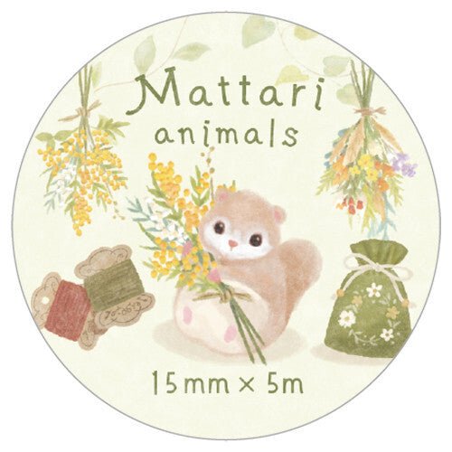 Washi Masking tape | Mattari Animals | Adorables Écureuils - NB Co Ltd - millenotes