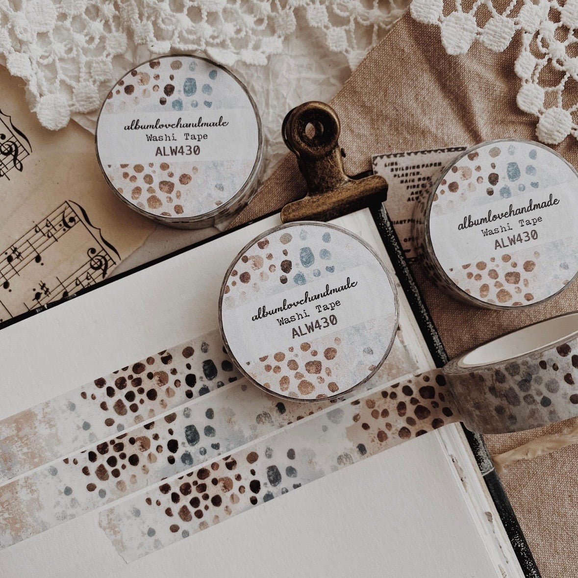 Washi masking tape | Pois Pastel - albumlovehandmade - millenotes