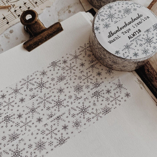 Washi masking tape | Snowflakes - AlbumHandMadeLove - millenotes