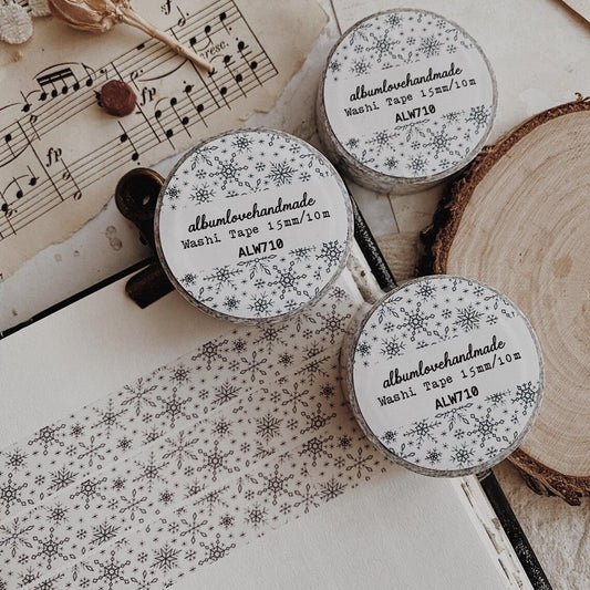 Washi masking tape | Snowflakes - AlbumHandMadeLove - millenotes