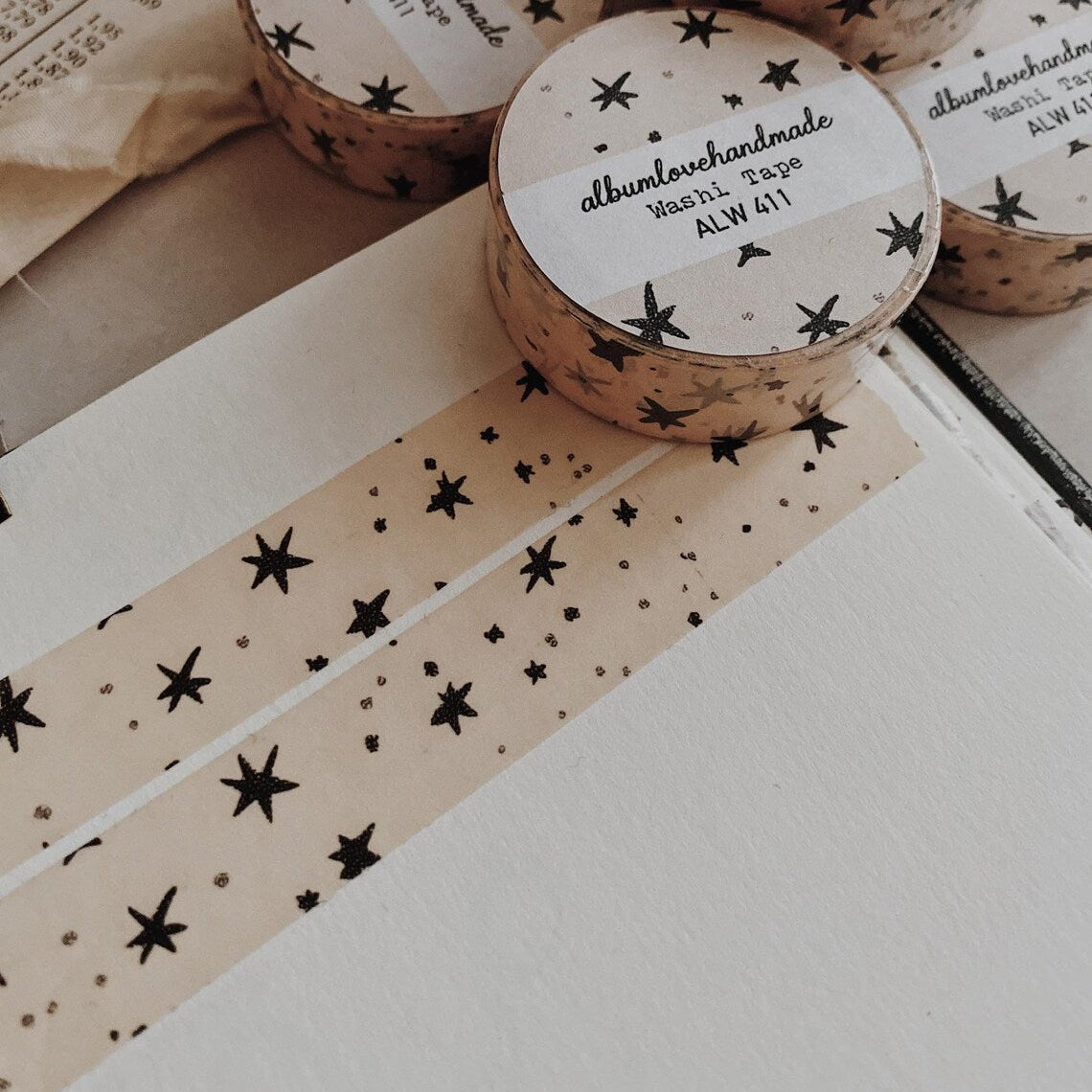 Washi masking tape | Stars - AlbumHandMadeLove - millenotes