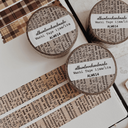 Washi masking tape | Vieux livre - AlbumHandMadeLove - millenotes