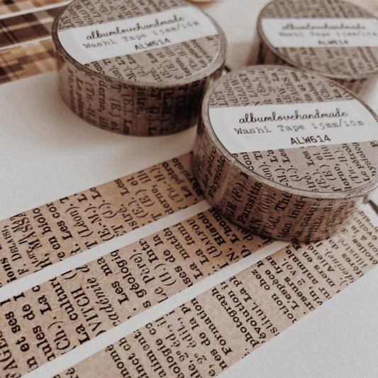 Washi masking tape | Vieux livre - AlbumHandMadeLove - millenotes
