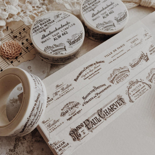 Washi masking tape | Vintage Français - AlbumHandMadeLove - millenotes