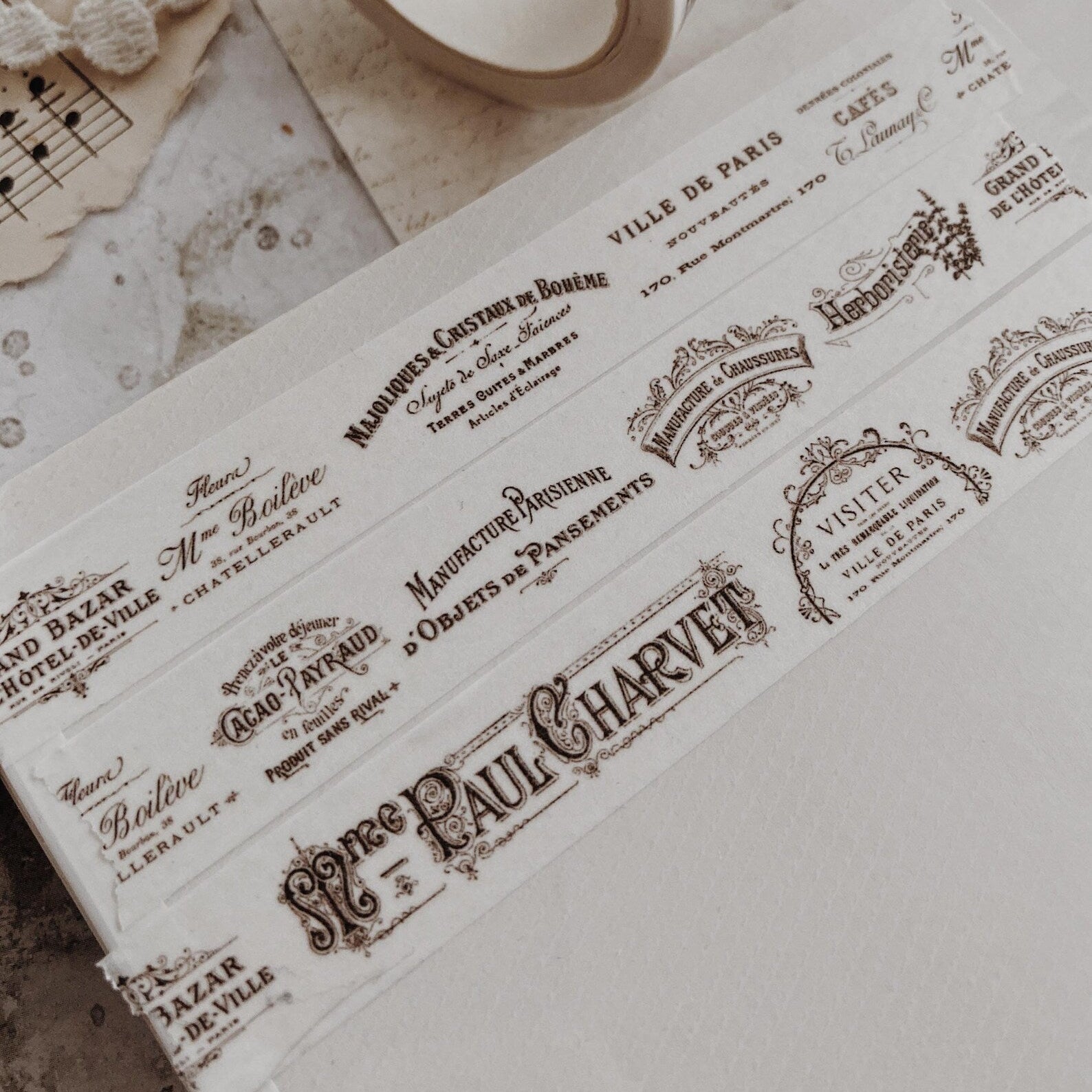 Washi masking tape | Vintage Français - AlbumHandMadeLove - millenotes