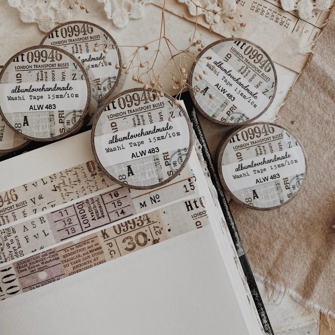 Washi masking tape | Vintage Travels - AlbumHandMadeLove - millenotes