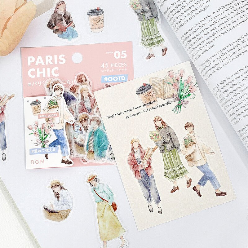 Washi Stickers | BGM | OOTD Paris Chic - BGM - millenotes