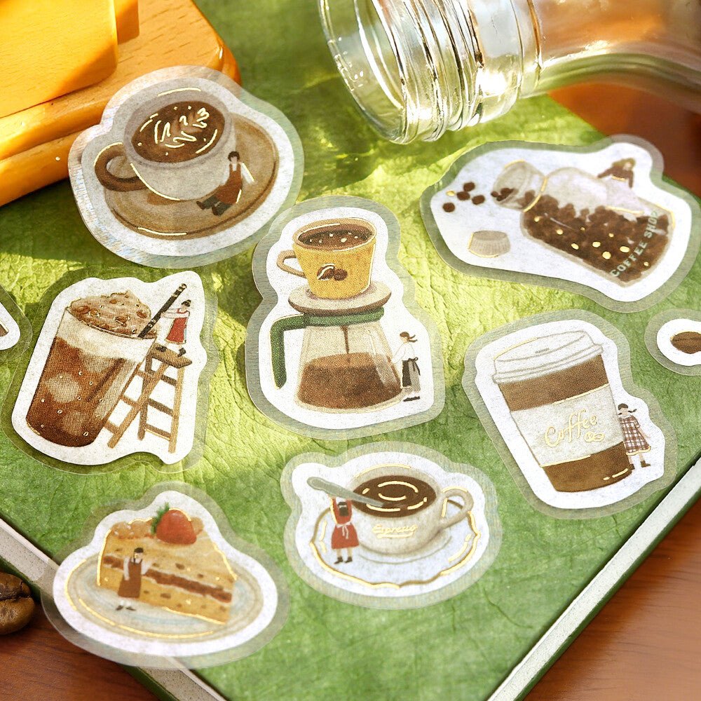 Washi Stickers | BGM | Petit Story | Café - BGM - millenotes