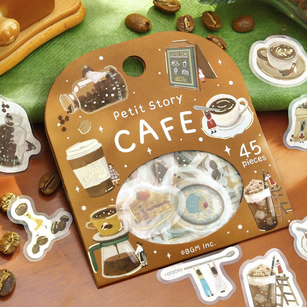 Washi Stickers | BGM | Petit Story | Café - BGM - millenotes