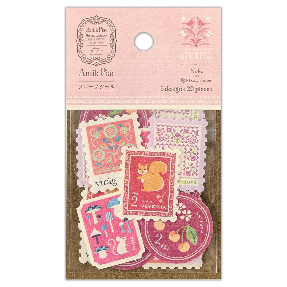 Washi stickers japonais | Antik Piac | L’Écureuil Rose - NB Co Ltd - millenotes