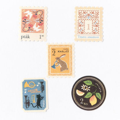 Washi stickers japonais | Antik Piac | Les Lapins Orangés - NB Co Ltd - millenotes