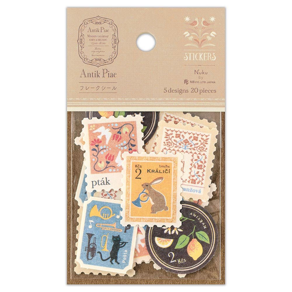 Washi stickers japonais | Antik Piac | Les Lapins Orangés - NB Co Ltd - millenotes