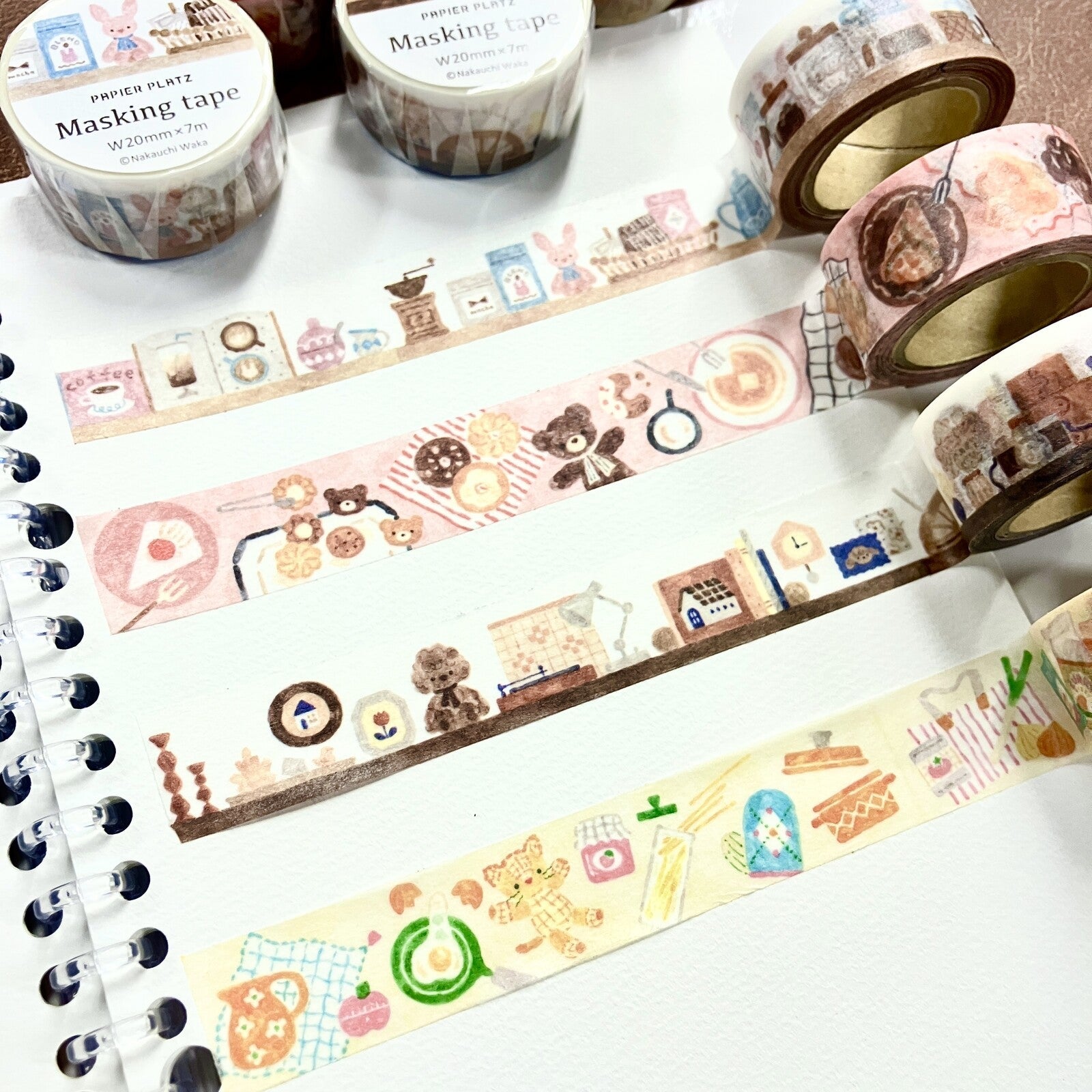 Washi Tape Japonais | Papier Platz | Peluches | Chaton - Papier Platz - millenotes