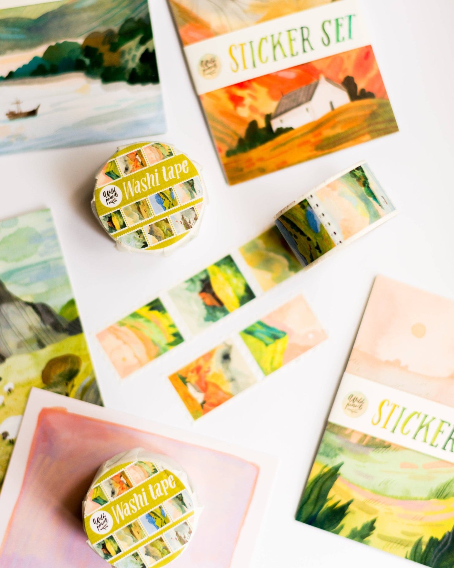 Washi tape | Wild Pencil Studio | Landscapes - Wild Pencil Studio - millenotes