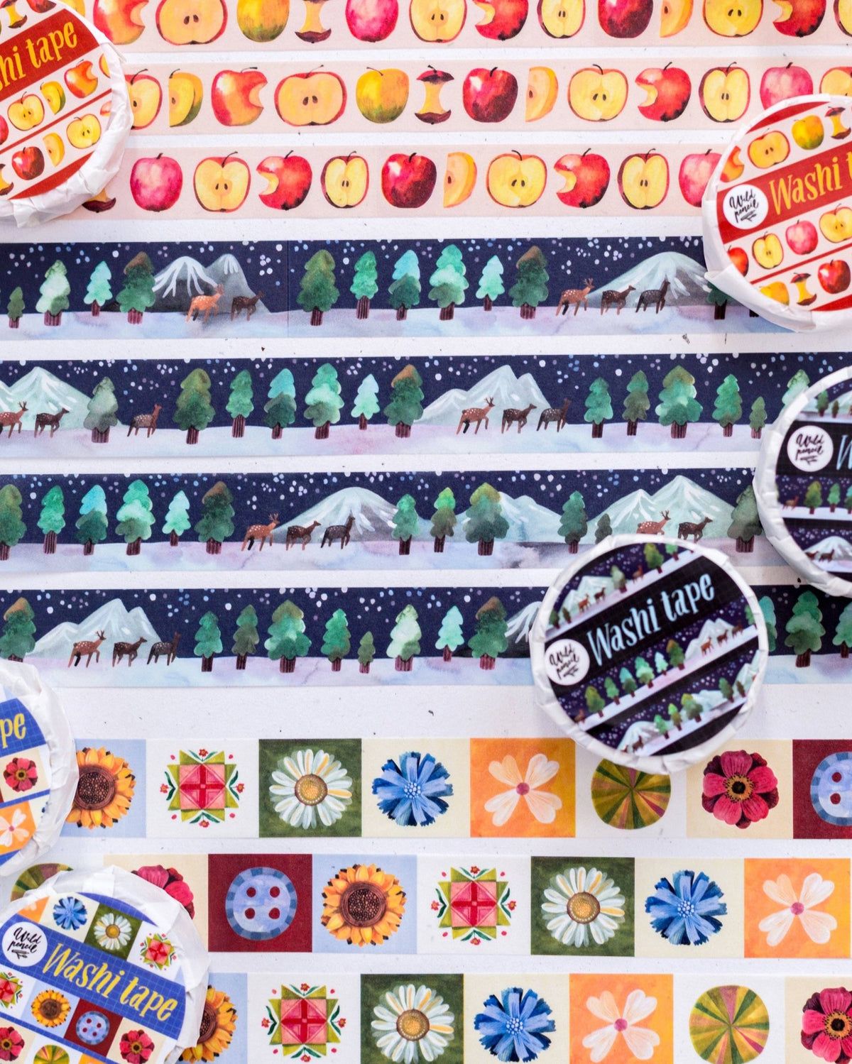 Washi tape | Wild Pencil Studio | Winter Night - Wild Pencil Studio - millenotes