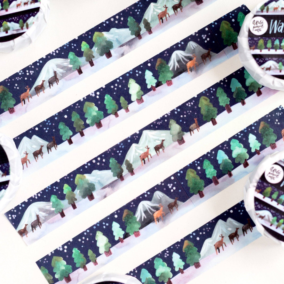 Washi tape | Wild Pencil Studio | Winter Night - Wild Pencil Studio - millenotes