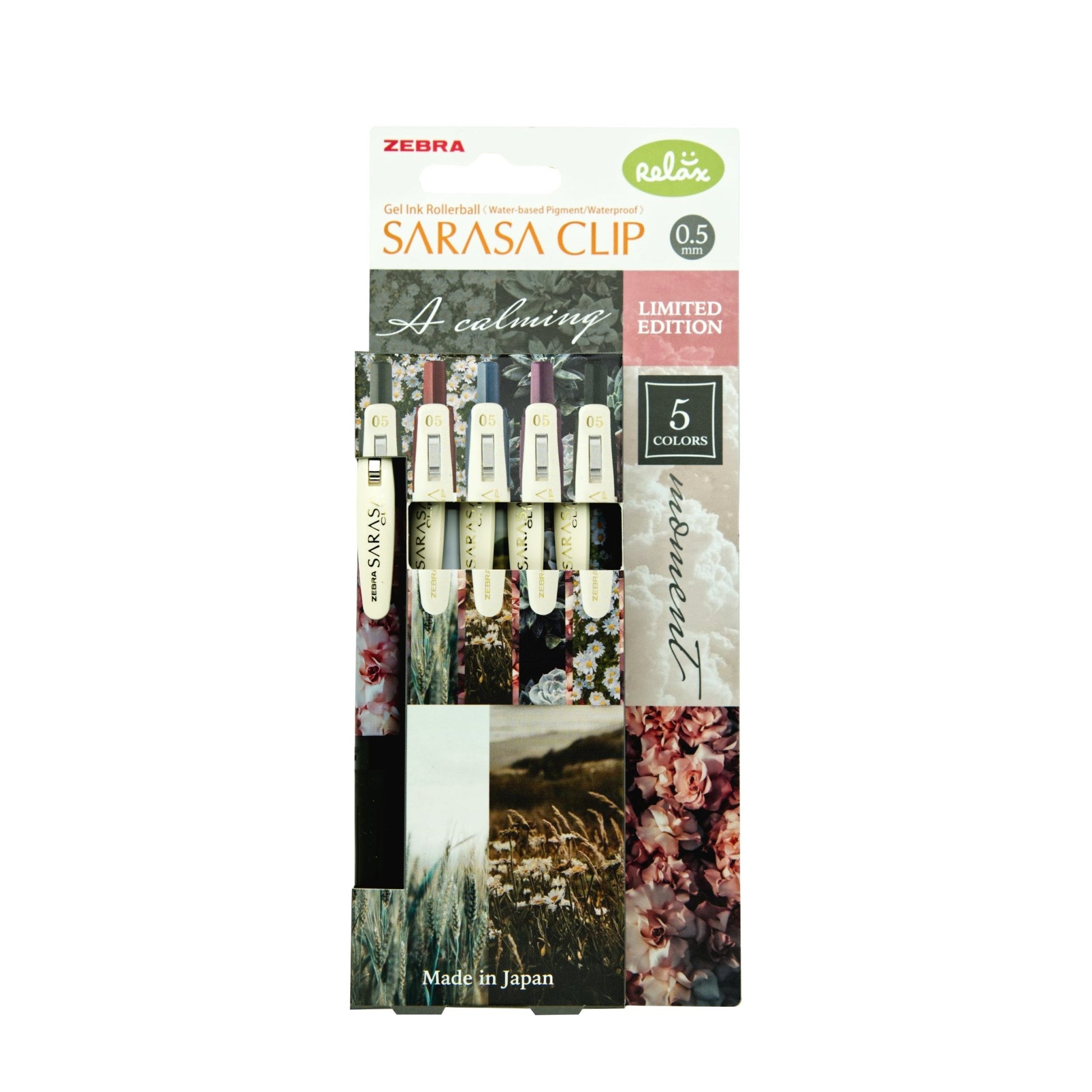 ZEBRA SARASA Set de 5 Stylos gel | Calming moments - ZEBRA - millenotes