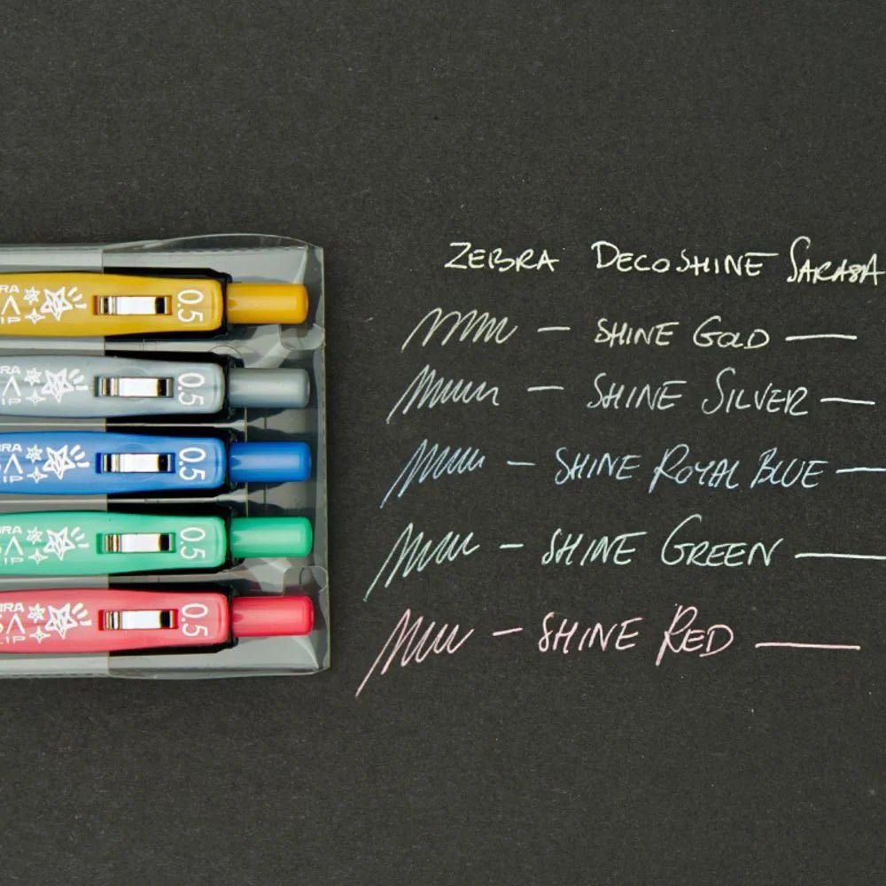 ZEBRA SARASA Set de 5 Stylos gel | Decoshine Color - ZEBRA - millenotes