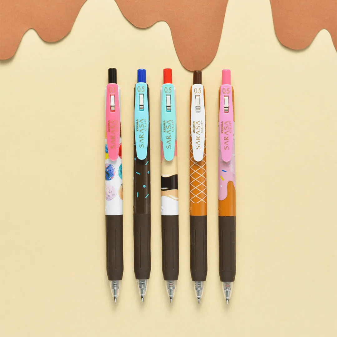 ZEBRA SARASA Set de 5 Stylos gel | Ice cream - ZEBRA - millenotes