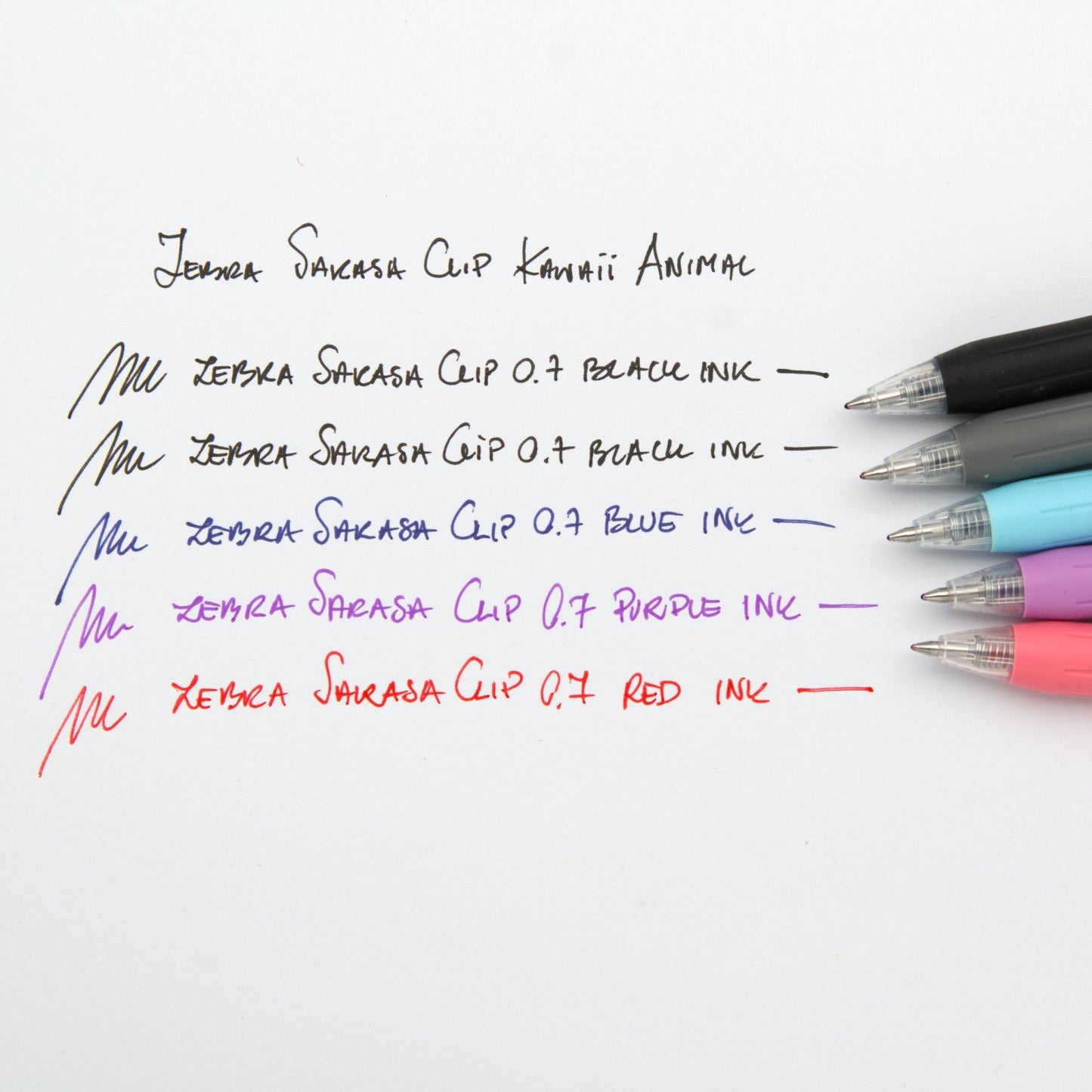 ZEBRA SARASA Set de 5 Stylos gel | Kawaii Animals - ZEBRA - millenotes