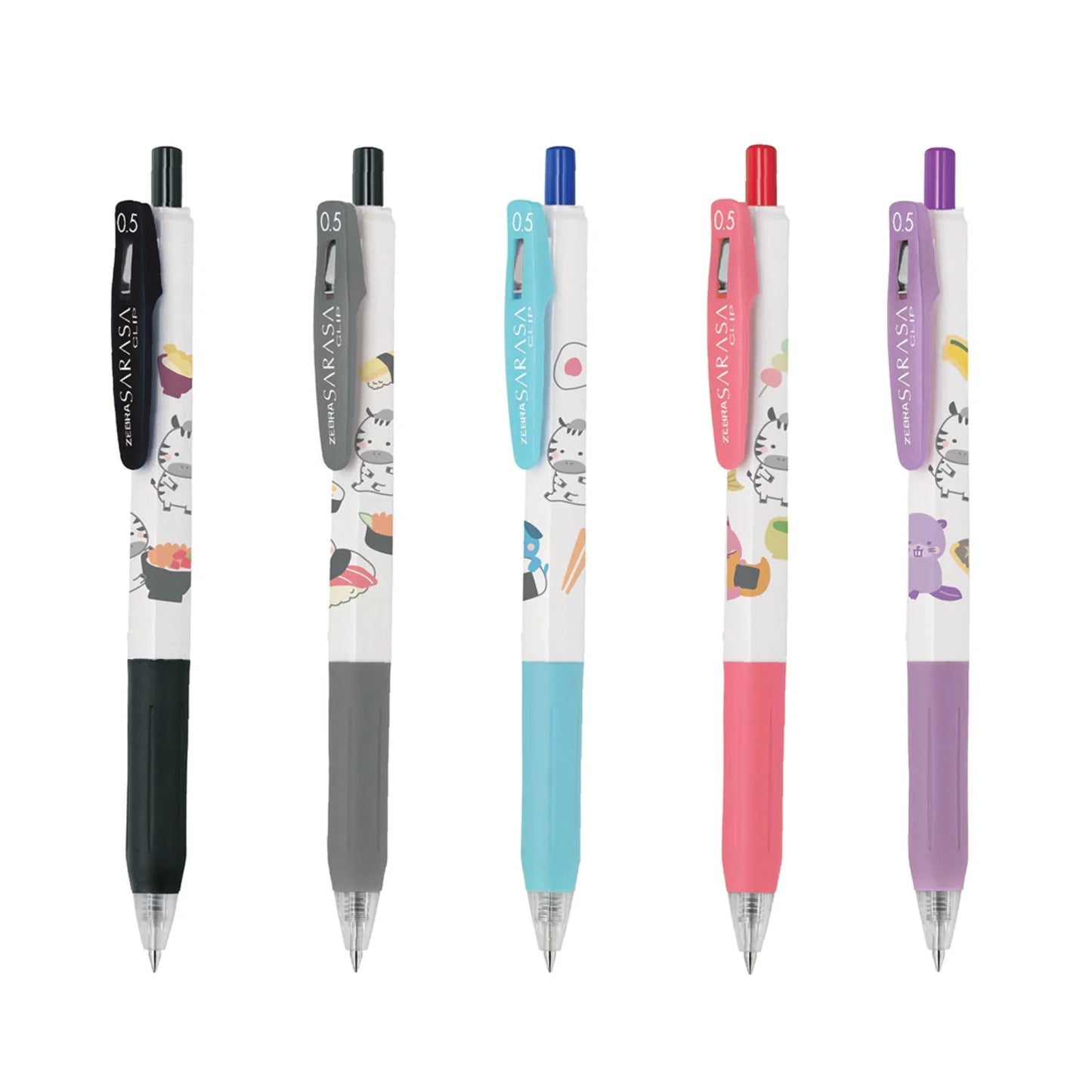 ZEBRA SARASA Set de 5 Stylos gel | Kawaii Animals - ZEBRA - millenotes