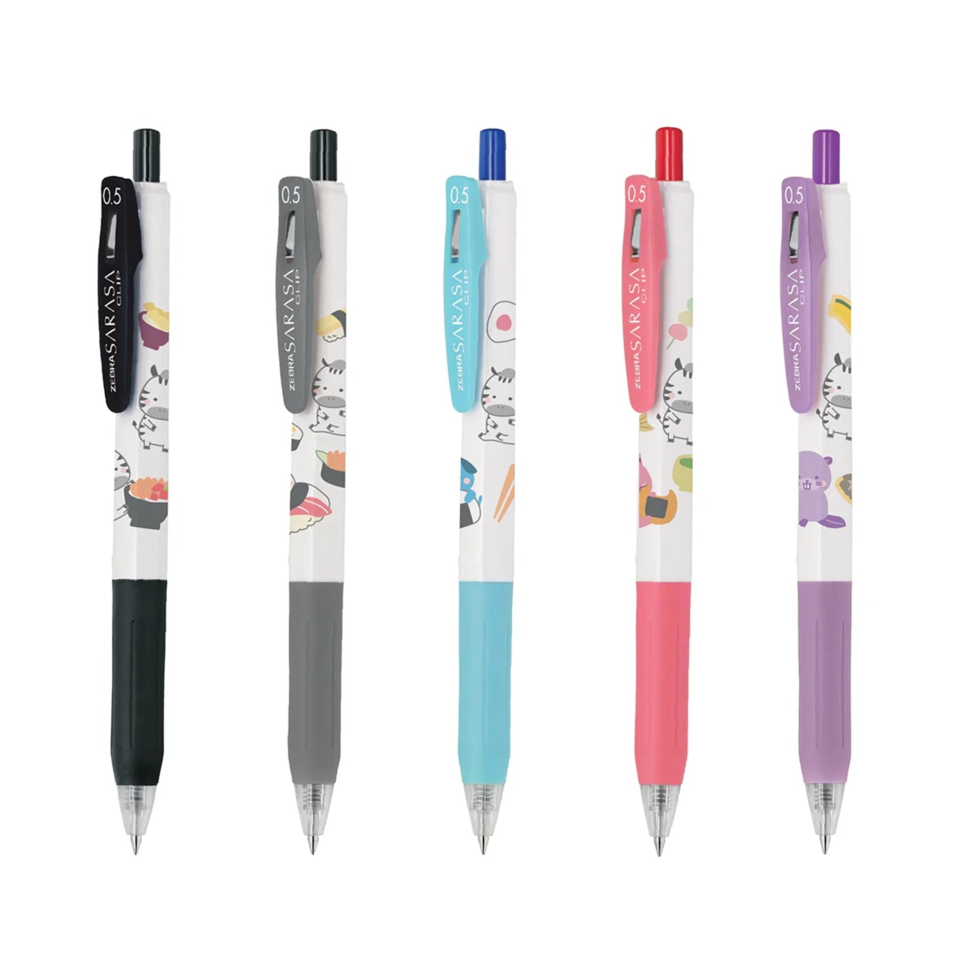 ZEBRA SARASA Set de 5 Stylos gel | Kawaii Animals - ZEBRA - millenotes