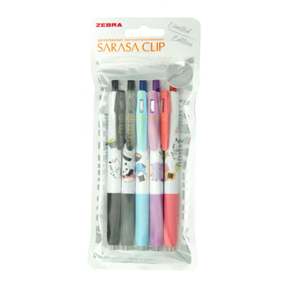 ZEBRA SARASA Set de 5 Stylos gel | Kawaii Animals - ZEBRA - millenotes