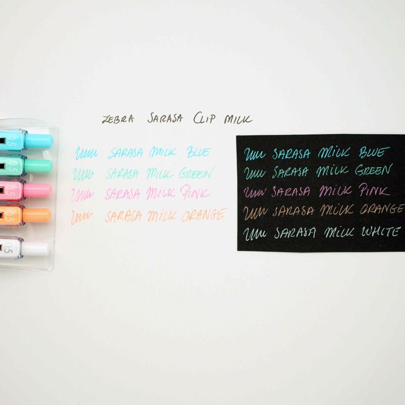 ZEBRA SARASA Set de 5 Stylos gel | Milk Color - ZEBRA - millenotes