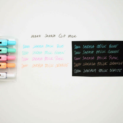 ZEBRA SARASA Set de 5 Stylos gel | Milk Color - ZEBRA - millenotes