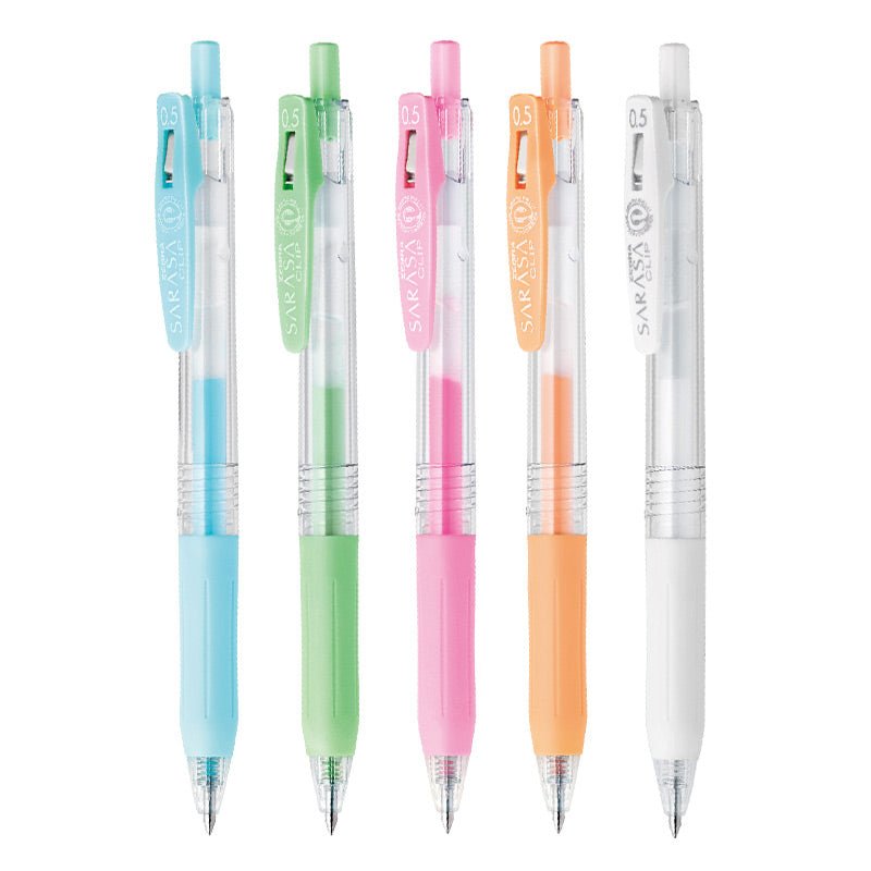 ZEBRA SARASA Set de 5 Stylos gel | Milk Color - ZEBRA - millenotes