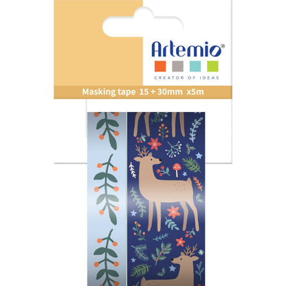 Artemio Masking Tape - Woodsy Christmas Cerf - Artemio - millenotes
