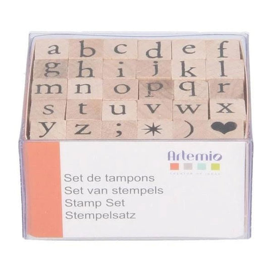 ARTEMIO Tampons en bois alphabet miniscule - Artemio - millenotes