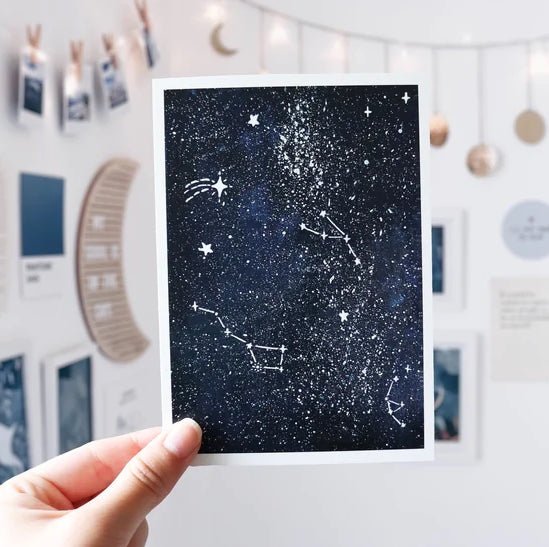 Carte Postale | Ciel de galaxie aquarelle - Milkteadani - millenotes