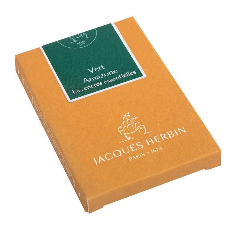 Cartouches d'encre Essentielles Jacques HERBIN | Vert Amazone - Jacques Herbin - millenotes