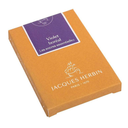 Cartouches d'encre Essentielles Jacques HERBIN | Violet boréal - Jacques Herbin - millenotes