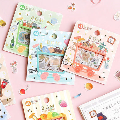 Deco Stickers Japonais Papier Washi BGM Lifestyle Mode - BGM - millenotes
