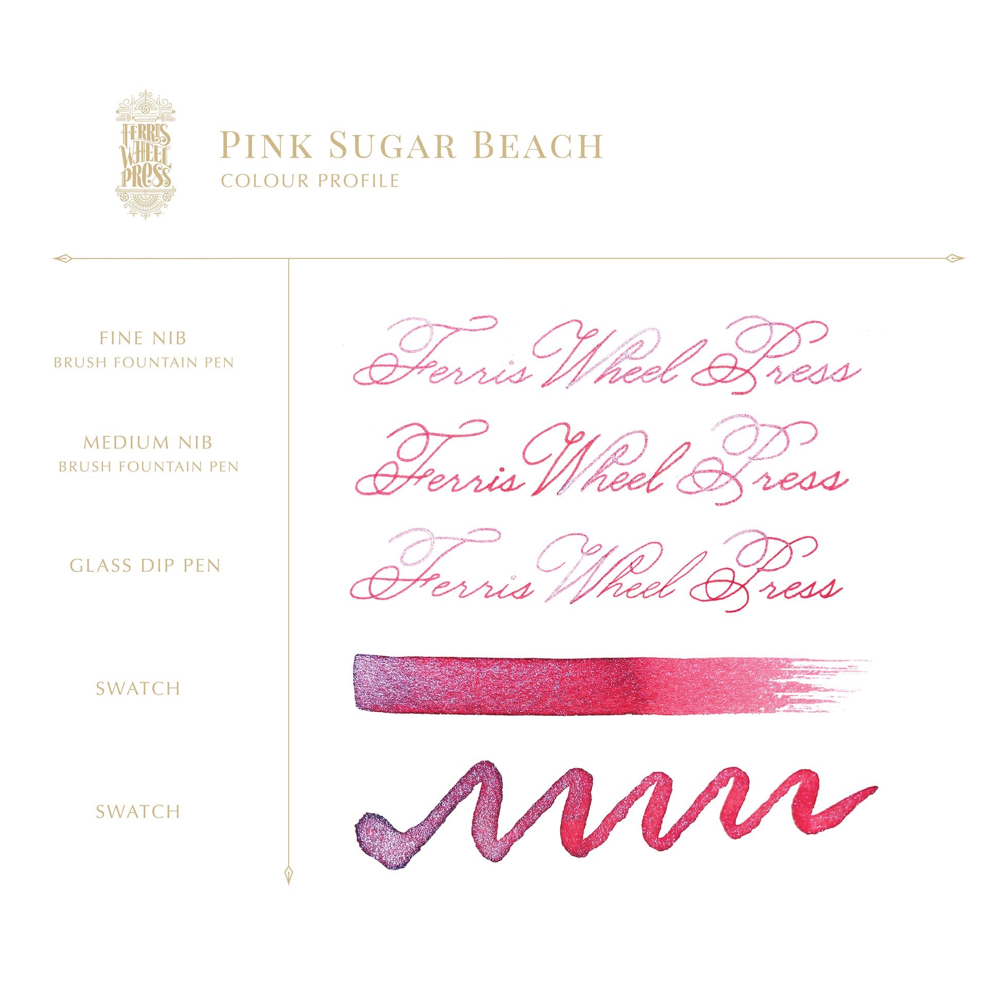 Encre pour stylo plume Ferris Wheel Press | Sugar Beach en Rose - Ferris Wheel Press - millenotes