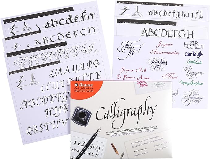 Fiches d'apprentissage à la calligraphie | Brause - Brause - millenotes