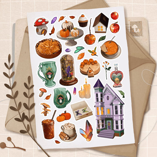Magic autumn season - Decorative Stickers - Vanilka Stickers - millenotes - automne magique