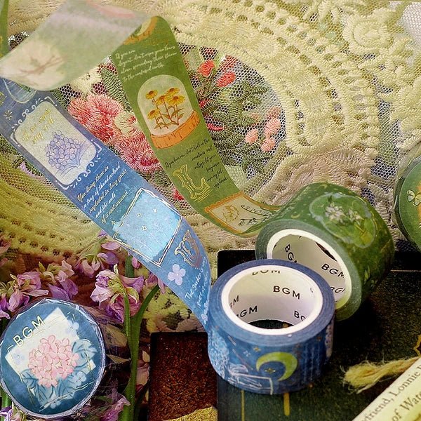 Masking Tape Japonais Premium BGM Hortensia vintage - BGM - millenotes