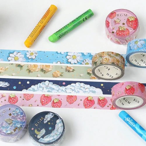 Masking Tape Japonais Premium BGM Nuages de nuit - BGM - millenotes