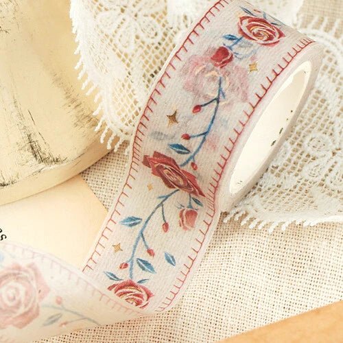 Masking Tape Japonais Premium BGM Rose Vintage - BGM - millenotes