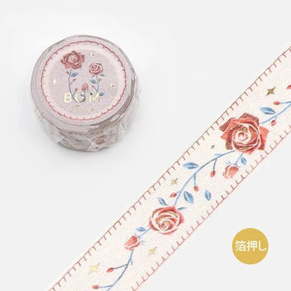 Masking Tape Japonais Premium BGM Rose Vintage - BGM - millenotes