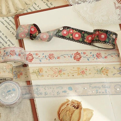 Masking Tape Japonais Premium BGM Rose Vintage - BGM - millenotes